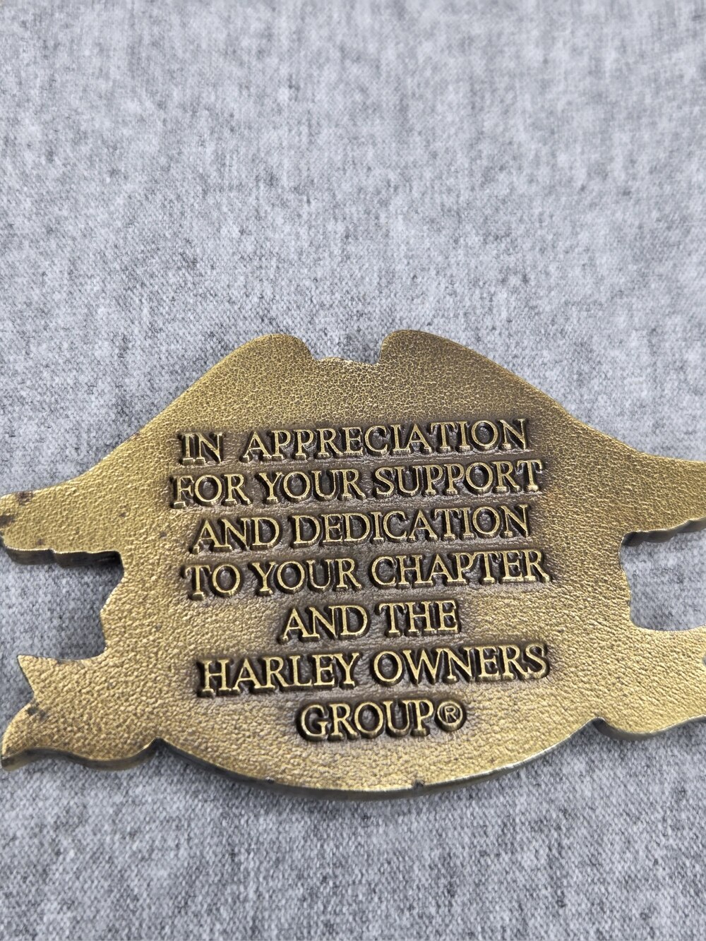 Harley Owners Group HOG 1994 Eagle Medallion Brass In Appreciation - Picture 3 of 8